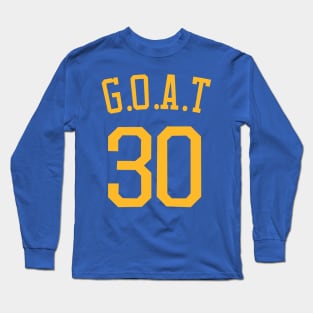 Steph Curry 'G.O.A.T' Nickname Jersey - Golden State Warriors Long Sleeve T-Shirt